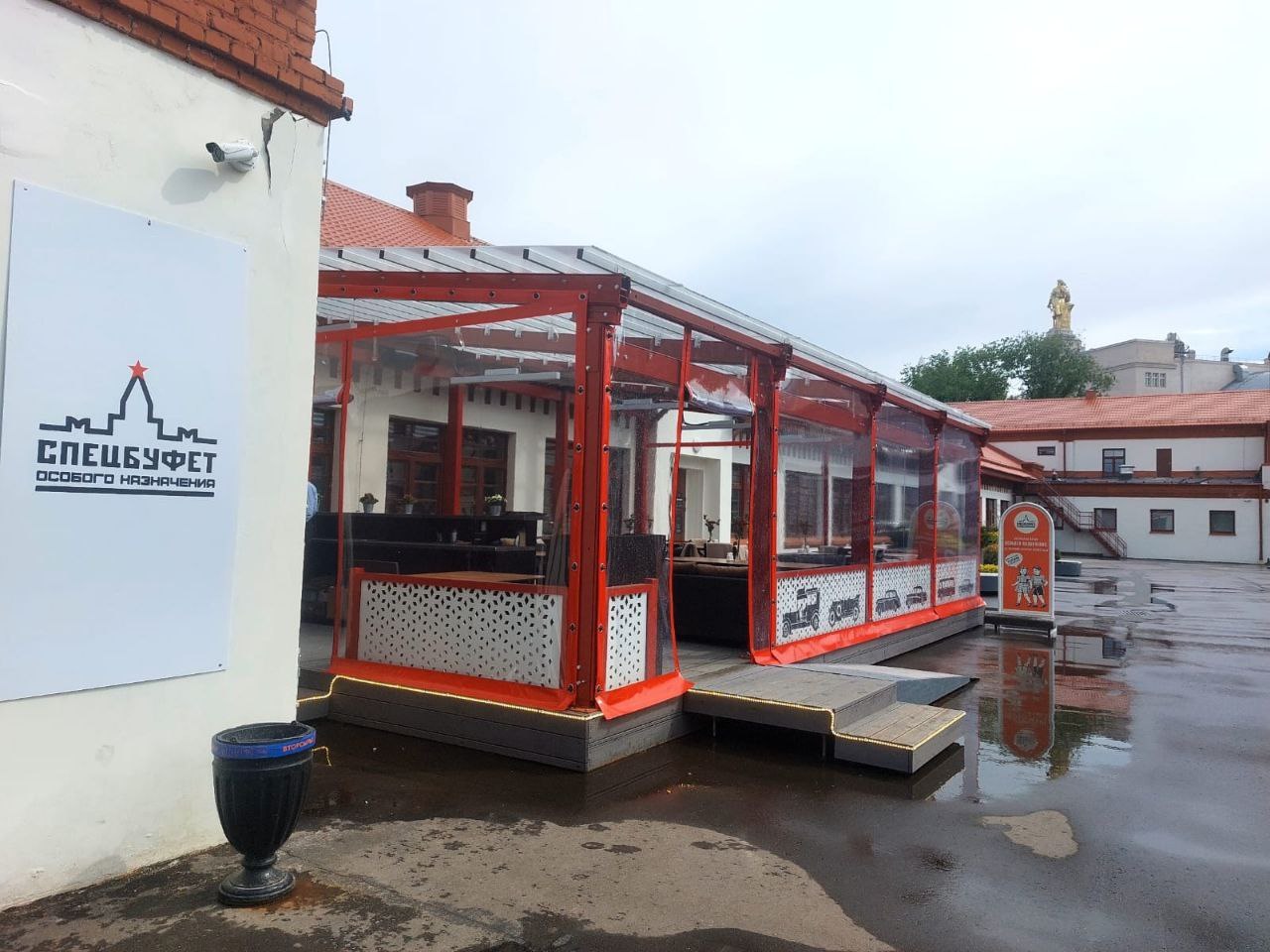 ПВХ шторы для летней террасы кафе в Елани-Коленовском